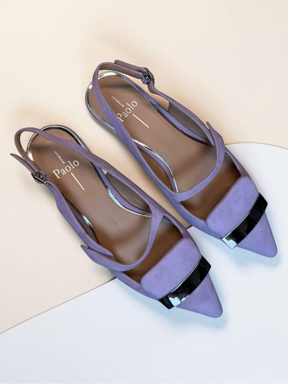 Linea Paolo Pointed-Toe Mary Jane Slingback Suede Women’s Shoes - US Size 9 M